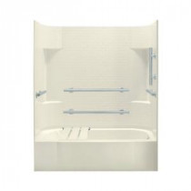 Accord 30 in. x 60 in. x 74-1/2 in. Standard Fit Bath and Shower Kit in Biscuit