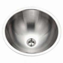 Opus Series Conical Undermount Stainless Steel 16.8 in. Single Bowl Lavatory Sink