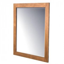 36x36 in. Framed Wall Mirror in Praline Stain
