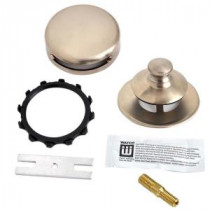 Universal NuFit Push Pull Bathtub Stopper, Innovator Overflow, Silicone, Combo Pin and Non-Grid, Brushed Nickel