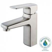 Virtus Single Hole Single-Handle Low-Arc Bathroom Faucet in Brushed Nickel
