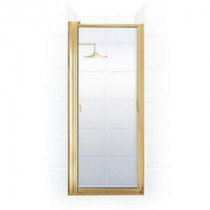 Paragon Series 36 in. x 65-5/8 in. Framed Maximum Adjustment Pivot Shower Door in Gold and Clear Glass
