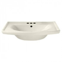 Tropic Grande 6 in. Pedestal Sink Basin with 4 in. Faucet Centers in Linen