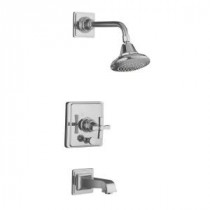 Pinstripe 1-Handle Tub and Shower Faucet Trim Only in Polished Chrome (Valve Not Included)