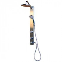 Aloha 3-Spray 2-Jet Shower System with HandShower in Brushed Stainless Steel