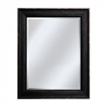 33-1/2 in. x 27-1/2 in. Framed Wall Mirror in Brushed Platinum