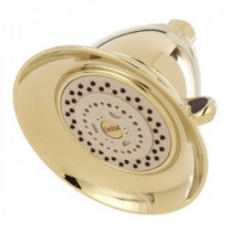 Victorian 3-Spray 5-1/2 in. Touch-Clean Shower Head in Polished Brass