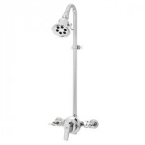 Anystream Vintage 3-Spray Wall Bar Shower Kit in Polished Chrome