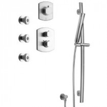 Novello Combination 5 2-Handle 1-Spray Tub and Shower Faucet in Brushed Nickel