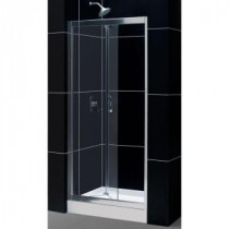 Butterfly 30 to 31-1/2 in. x 72 in. Bi-Fold Framed Shower Door in Chrome with Back Walls and 32 in. x 32 in. Base