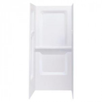 Durawall 32 in. x 32 in. x 73-1/4 in. 3-piece Direct-to-Stud Shower Wall in White