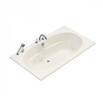 6 ft. Whirlpool Tub with Center Drain in Biscuit