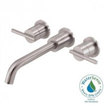 Parma Wall-Mount 2-Handle Bathroom Faucet Trim Only in Brushed Nickel (DISCONTINUED)