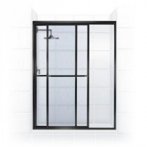 Paragon Series 54 in. x 70 in. Framed Sliding Shower Door with Towel Bar in Oil Rubbed Bronze and Obscure Glass