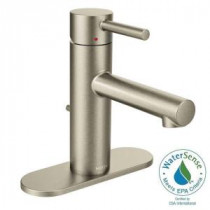 Align Single Hole 1-Handle Bathroom Faucet in Brushed Nickel