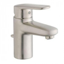 Europlus Single Hole Single Handle Low Arc Bathroom Faucet in Brushed Nickel
