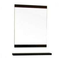 Windsor 32 in. L x 24 in. W Solid Wood Frame Wall Mirror in Black