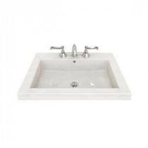 Cantrio Semi-Recessed Bathroom Sink in White