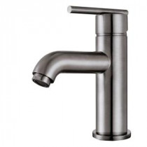 Single Hole 1-Handle Lavatory Faucet in Brushed Nickel with Pop-Up Drain