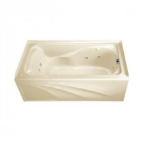 Cadet 5 ft. x 32 in. Left Drain EverClean Whirlpool Tub with Integral Apron in Linen