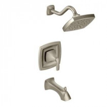 Voss Single-Handle 1-Spray Moentrol Tub and Shower Faucet Trim Kit in Brushed Nickel (Valve Sold Separately)