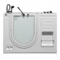 HydroLife 4.27 ft. Left Drain Walk-In Heated Air Bath Tub in White