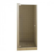 Insight 33-1/2 in. x 67 in. Swing-Open Semi-Framed Pivot Shower Door in Chrome with 6 MM Clear Glass