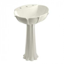 Anatole Pedestal Bathroom Sink Combo in Biscuit