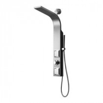 39 in. H x 18 in. W x 6 in. D Retrofit 2-Jet Shower Panel System in Stainless Steel