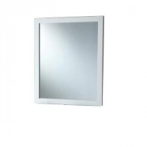 30 in. H x 26 in. W Framed Wall Mirror in White