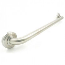 Platinum Designer Series 48 in. x 1.25 in. Grab Bar Bevel in Satin Stainless Steel (51 in. Overall Length)