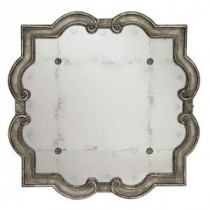 36 in. x 36 in. Distressed Silver Ornate Framed Mirror