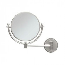 Cosmetic 14.25 in. x 11 in. Framed Wall Mirror in Satin Nickel