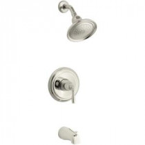 Devonshire 1-Handle Rite-Temp Tub and Shower Faucet Trim Kit in Vibrant Polished Nickel (Valve Not Included)