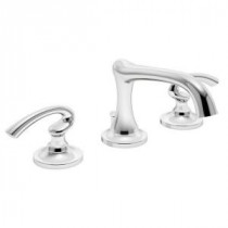 Ballina 8 in. Widespread 2-Handle Mid-Arc Bathroom Faucet in Chrome (Valve Not Included)