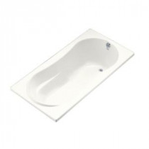 ProFlex 6 ft. Center Drain Acrylic Soaking Tub in White