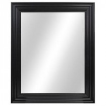 28.35 in. W x 34.35 in. L Framed Wall Mirror in Black