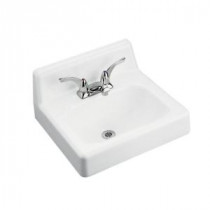 Hudson Wall-Mount Bathroom Sink in White