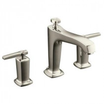Margaux Single Handle Deck-Mount High-Flow Bath Faucet Trim Kit in Vibrant Polished Nickel (Valve Not Included)