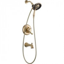 Linden In2ition 1-Handle Tub and Shower Faucet Trim Kit in Champagne Bronze (Valve Not Included)