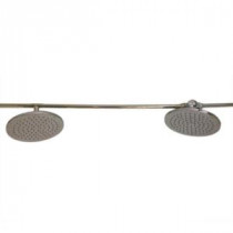56-62 in. Adjustable 1-Jet Shower System with Dual 8 in. Showerheads in Chrome