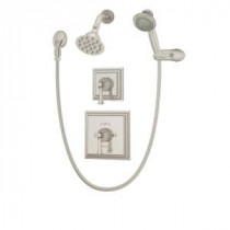 Canterbury 1-Handle Tub and Shower Faucet Trim Kit in Satin Nickel (Valve Not Included)