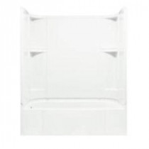 Accord 30 in. x 55 in. 1-piece Direct-to-Stud Left Shower End Wall in White