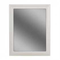 Providence 24 in. L x 30 in. W Framed Wall Mirror in White