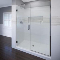 Celesta 46 in. x 72 in. Semi-Framed Adjustable Width Wall Mount Hinged Shower Door and Inline Panel in Chrome
