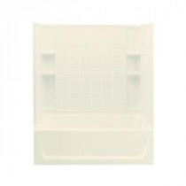 Ensemble 32 in. x 60 in. x 74 in. Standard Fit Bath and Shower Kit in Biscuit