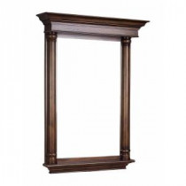 30-in. W x 42-in. H Traditional Birch Wood-Veneer Wood Mirror In Distressed Antique Cherry