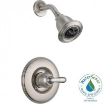 Linden 1-Handle 1-Spray Shower Only Faucet Trim Kit in Stainless with H2Okinetic Technology (Valve Not Included)
