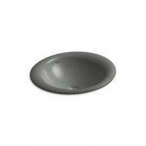 Iron Bell Cast Iron Self-Rimming Bathroom Sink in Thunder Grey