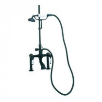 RM23 3-Handle Claw Foot Tub Faucet with Handshower in Oil Rubbed Bronze